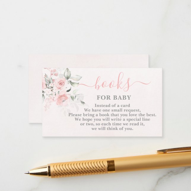 Informações Livros Rosa Bege para Cartão de Bebê Menina (Frente/Verso In Situ)