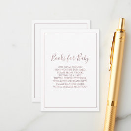 Informações Livros Rosa Dourados minimalistas para cartão de b