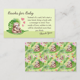 Informações Mamãe e Baby Sloth Books para Bebê - Cartão de Chá