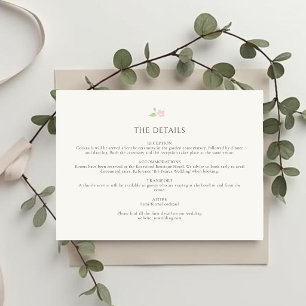 Informações Marfim   Detalhe Chic de Florais do Cartão de Acom