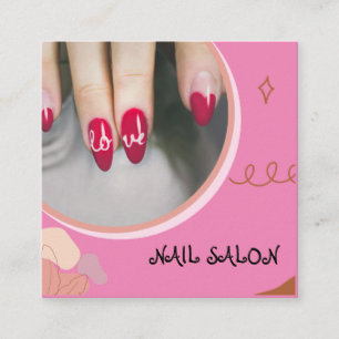 Informações Nail Salon Cartão de visita