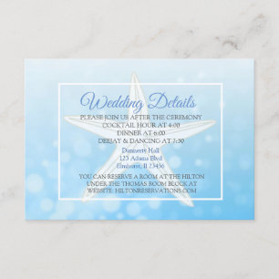 Informações O azul oceânico borbulha cartão de detalhes do