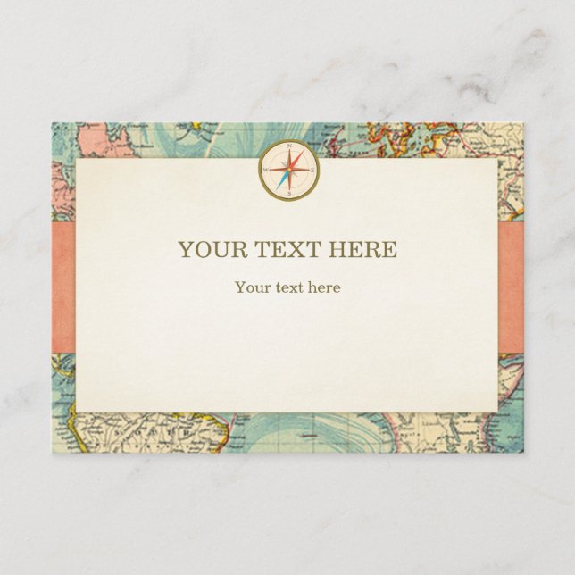 Informações O Mapa Mundial dos Lugares do Cartão de Início da  (Frente)