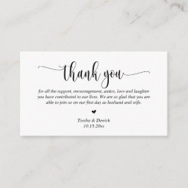 Informações Obrigado, moderno cartão de gabinete de roteiro