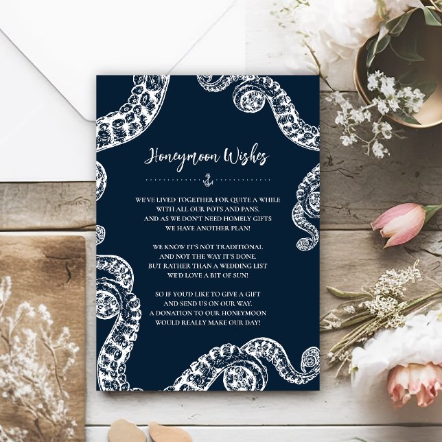 Informações Octopus Náutico marinho Nosso Cartão de Desejo Lua (Criador carregado)