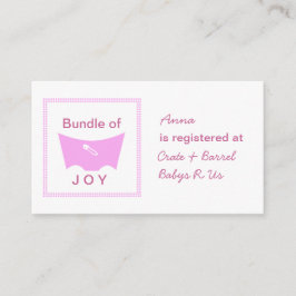 Informações Pacote de cartão de registro de alegria