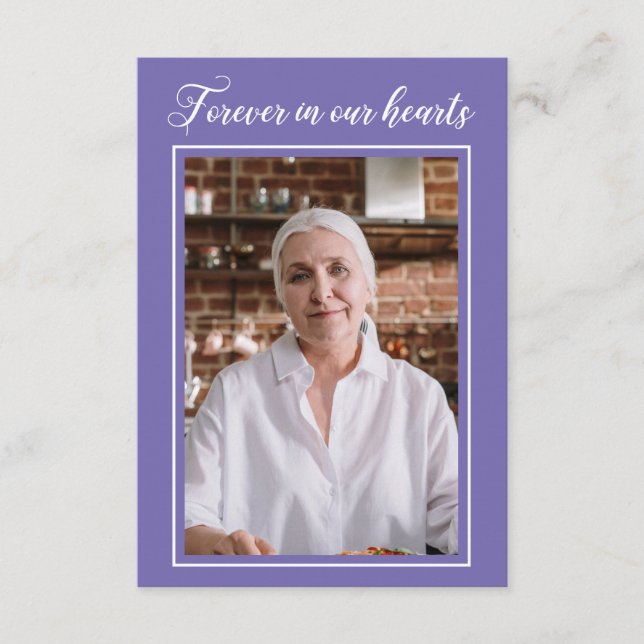 Informações Periwinkle Forever Em Nossa Foto Do Cartão De Oraç (Frente)