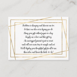 Informações Quadro Dourado Exibir chá de panela inserir cartão