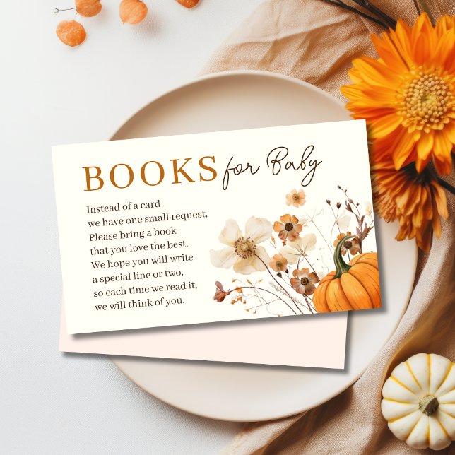 Informações Quebra de Livros de Abóbora para Cartão de Gabinet (Pumpkin Books fro baby enclosure card)