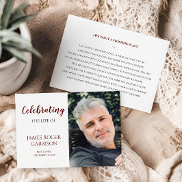 Informações RedCelebração Escura do Cartão de Oração de Vida c