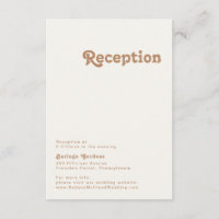 Retro Beach | Cartão de Recepção de casamento de m
