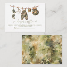 Roupas de caça Varal de roupa Cartão de rifa de fr