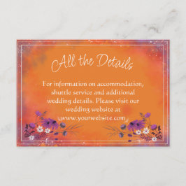 Informações Saffron Sky Wildflower - Cartão de engravidação