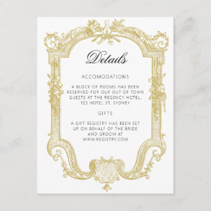 Informações Sarah - Cartão Formal de Recepção de Casamento
