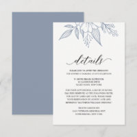 Simples Cartão de Aluguer Floral de Casamento Dust