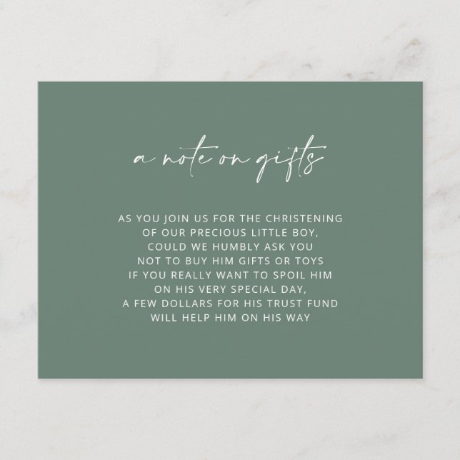 Informações Simples cartão de gabinete de boas intenções de ba (Frente)