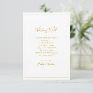 Informações Simples Natal Elegante   Cartão branco de wishing