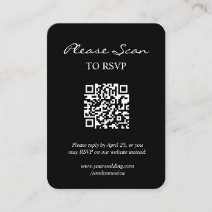 Informações Simples RSVP Moderno com Cartão de Enclausuramento