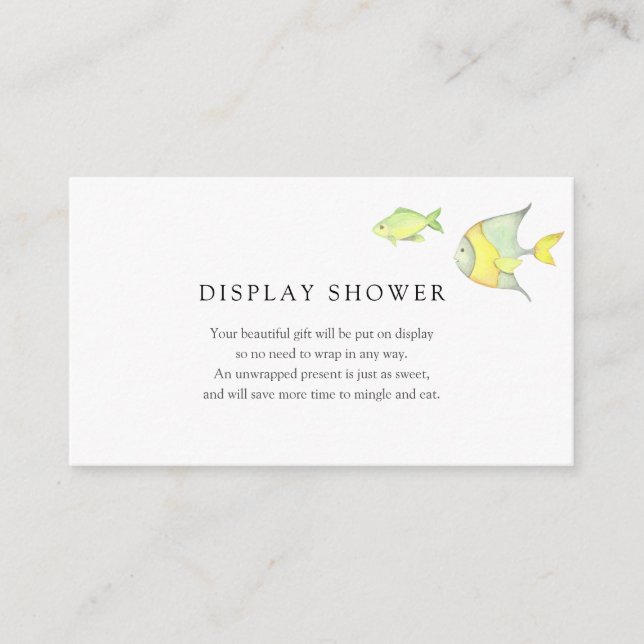 Informações Sob o cartão de Chá de fraldas do oceano marítimo (Frente)