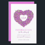 Informações sobre convidados de casamento de tulip<br><div class="desc">Folha de informações do convidado de casamento do buquê de Tulip Heart Monograma. Belo folheto de informações de casamento, ideal para ajudar seu convidado a entender como chegar ao destino do casamento e ver o cronograma, informações de acomodação e detalhes da hashtag nas redes sociais no dia do casamento. Personalize...</div>