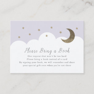 Informações Stars Moon & Clouds Livros Roxos para Cartão de Be