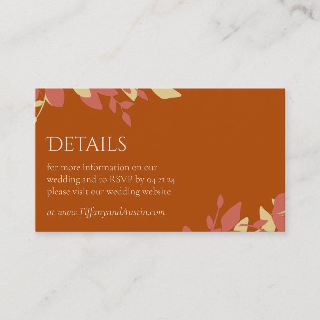 Informações Terracotta deixa moderno cartão de gabinete de cas (Frente)