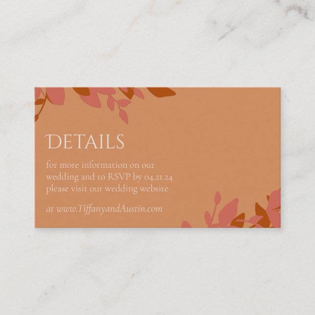 Informações Terracotta deixa moderno cartão de gabinete de cas (Frente)