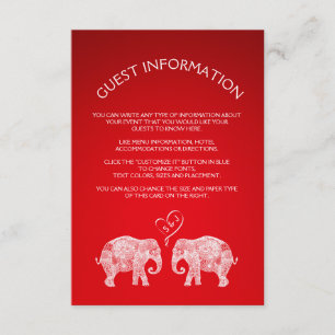 Informações TONELADAS DE Casal AMOR/Elefante Inserir Cartão