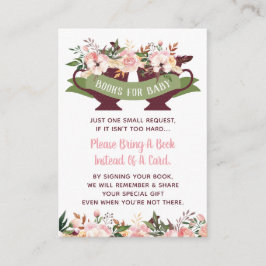 Informações Traga Um Cartão De Livro, Chá de fraldas De Tea Pa