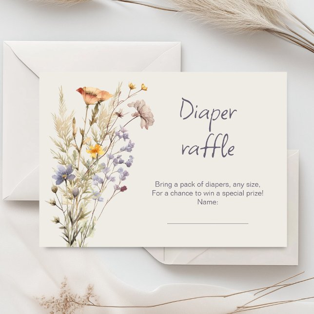 Informações Um pequeno cartão de chá de fraldas de flor silves (Little wildflower baby shower invitation rustic boho watercolor botanical meadow, baby in bloom)