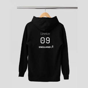 Inglaterra Preto Branco Camisa Personalizada Nome