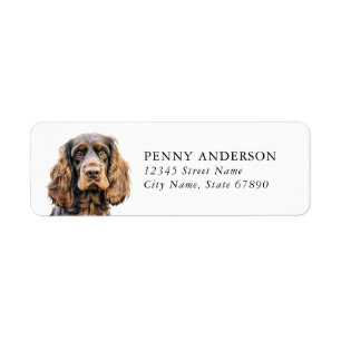 Inglês Cocker Spaniel Dog Devolve Etiquetas