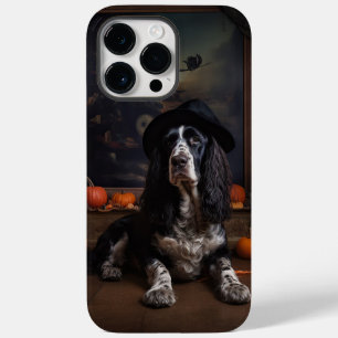 Inglês Cocker Spaniel Pumpkins Halloween Assustado