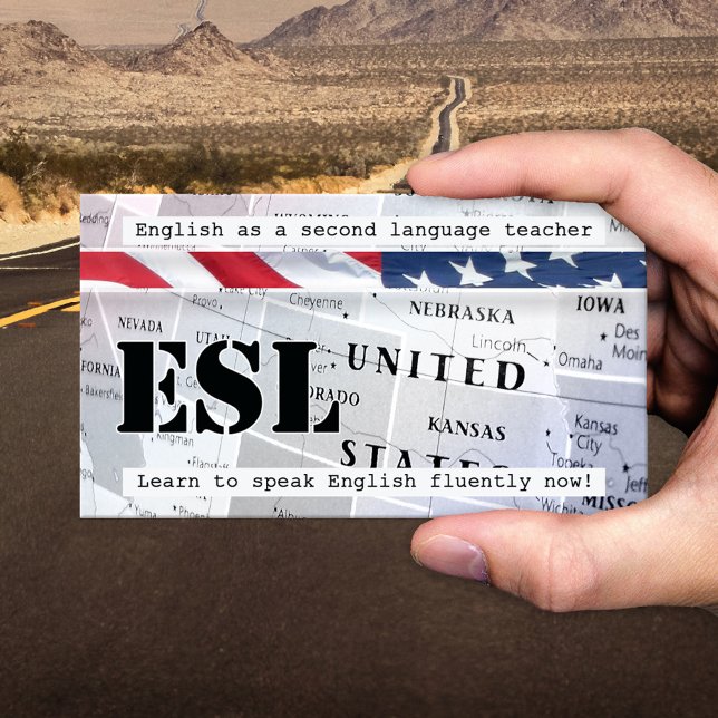 Inglês como segundo Cartão de visita de idioma (Criador carregado)