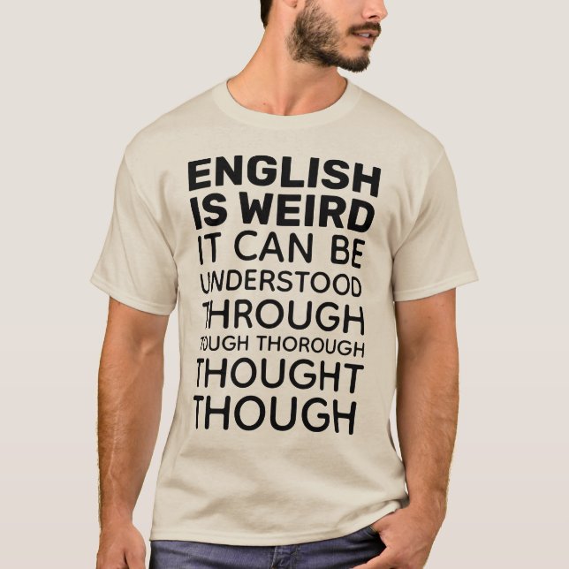 Inglês é uma camiseta de idioma estranho (Frente)
