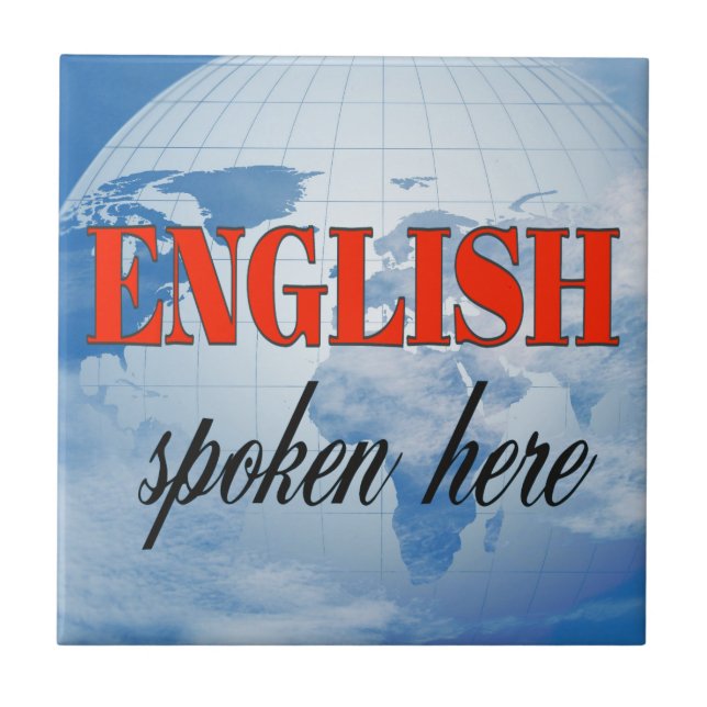 Inglês falado aqui terra nublada (Frente)