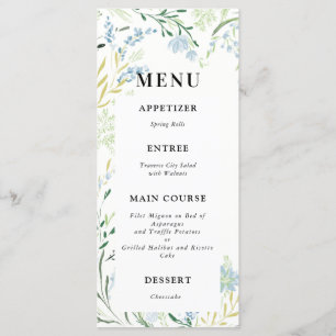 Inglês Meadow delicated flower Menu
