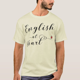 Inglês na camiseta do coração, Inglaterra