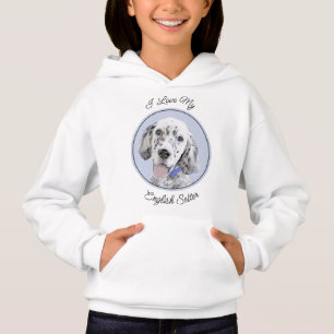 Inglês Setter Blue Belton pintando arte canina