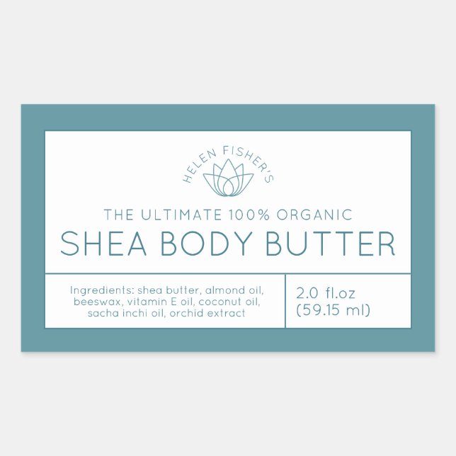 Ingredientes do produto de beleza etiqueta branca  (Frente)