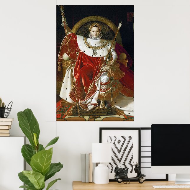 Ingres – Napoleon I on His Imperial Throne Poster (Escritório em casa)