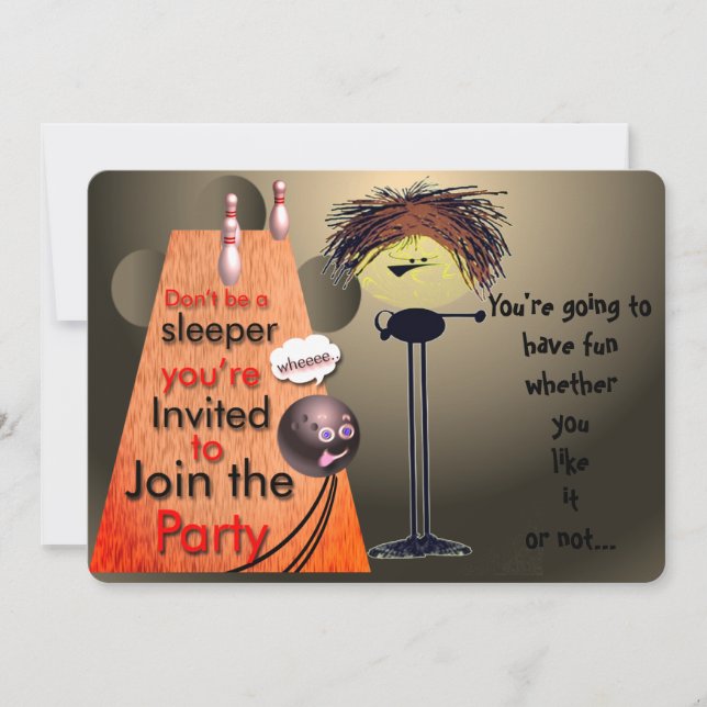 Ingressar no convite para boliches da festa (Frente)