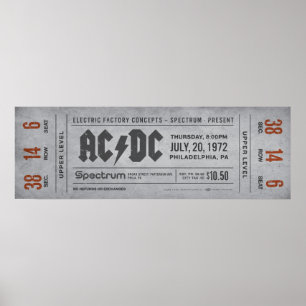 Ingresso de Concerto AC/DC – Impressão de Arte de