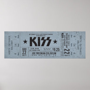 Ingresso de Concerto KISS – Impressão de Arte em P