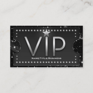 Ingresso Personalizado VIP Black & Silver Chic Gla