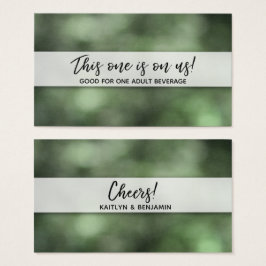 Ingressos de Bebida com Bokeh Verde e Caligrafia M