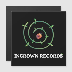 Ingrown Records Ladybug Spiral Magnet Card Preto