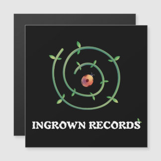 Ingrown Records Ladybug Spiral Magnet Card Preto