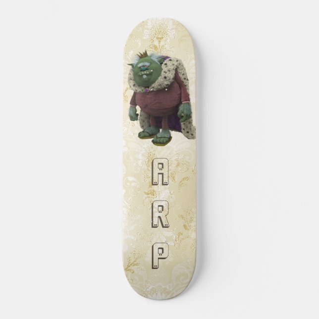 *~* Iniciais Damask Royal Troll AP89 skateboard (Frente)