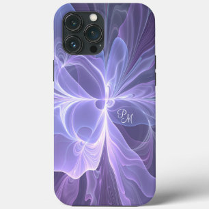 Iniciais de Arte Fractal Purple Abstrato Modern